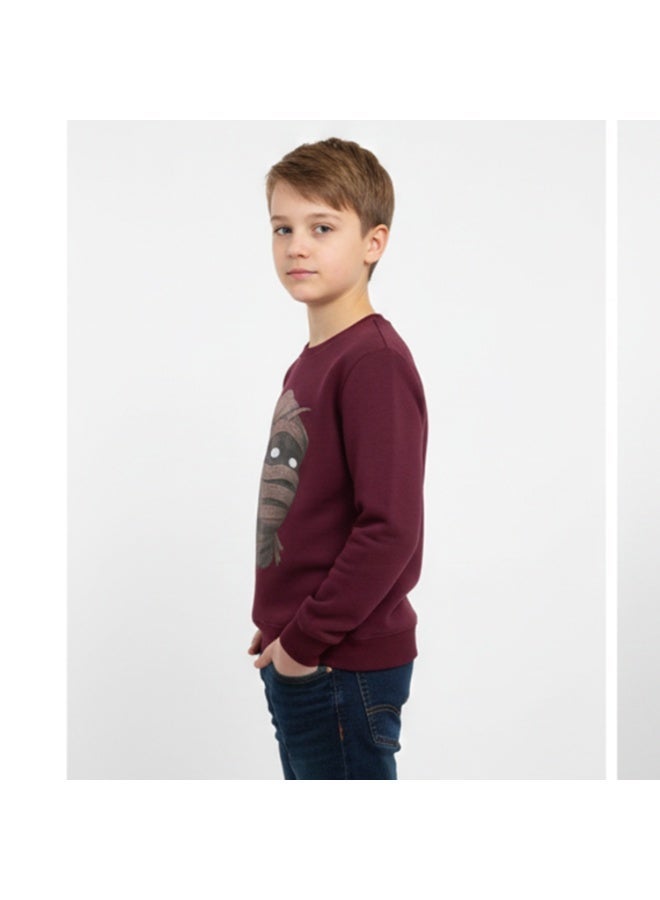 سيزار هودي أولادي ميلتون شتوي مزود بطباعات علي الصدر - Image 2